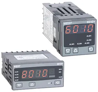 West Controls process indicators temperature display panel meters